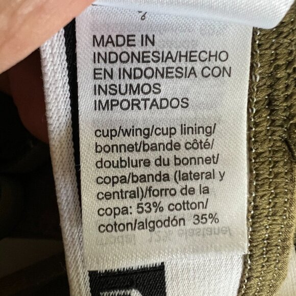 Calvin Klein Bralette Womens M Olive Green - Picture 4 of 4